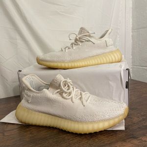 White Yeezy Adidas Size 8 1/2 Mens.